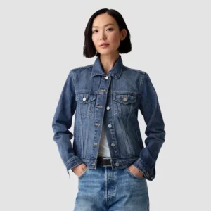 Modern slim-fit denim jacket